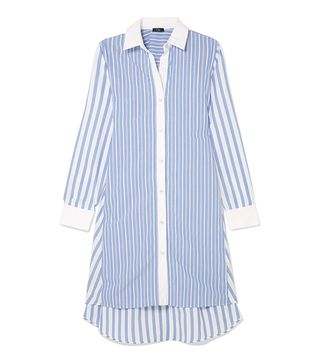 Clu + Belted Striped Cotton Shirt Dress
