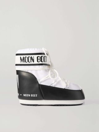 Moon Boot + Icon Low Shell and Faux Leather Snow Boots