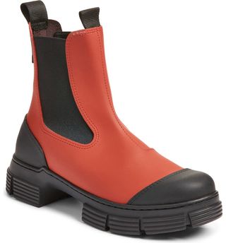 Ganni + Recycled Rubber Chelsea Rain Boot