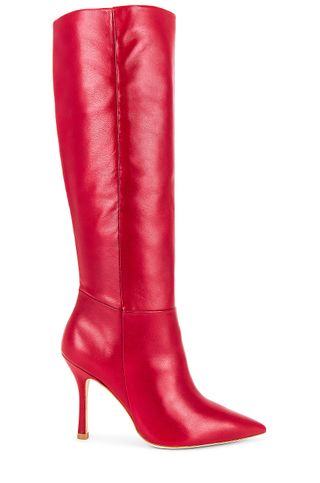 Larroude + Kate Boot in Cherry Red