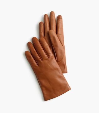 J.Crew + Cashmere-Lined Leather Tech Gloves