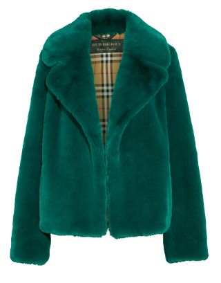 Burberry + Faux Fur Coat