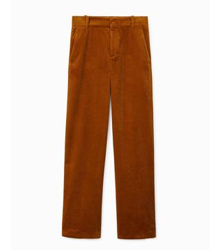 Mango + High-Waist Corduroy Trousers