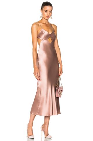 Michelle Mason + for FWRD Cut Out Midi Dress