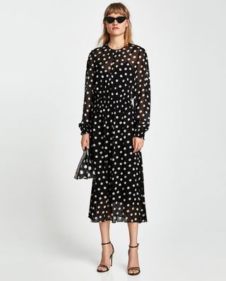 Zara + Polka Dot Dress