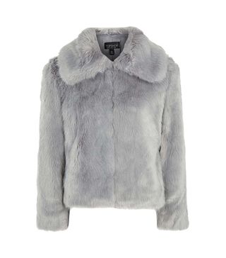 Topshop + Claire Luxe Faux Fur Coat
