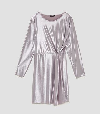 Zara + Silver Metallic Dress