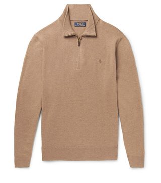 Polo Ralph Lauren + Slim-Fit Wool Half-Zip Sweater