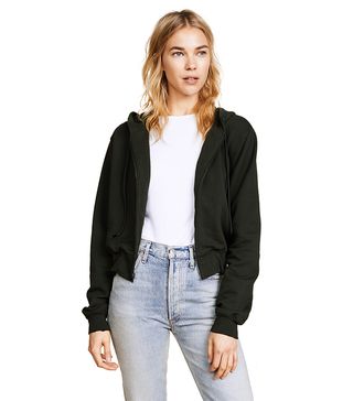 Cotton Citizen + The Milan Cropped Zip Up Hoodie