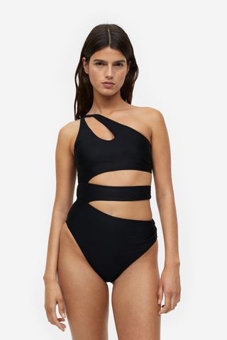 H&M + High-Leg Cut-Out Swimsuit