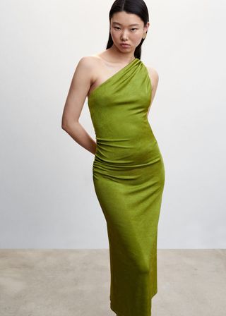 Mango + Asymmetric Draped Gown