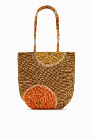 Zara + Beaded Tote Bag