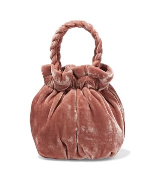 Staud + Grace Crushed-Velvet Tote