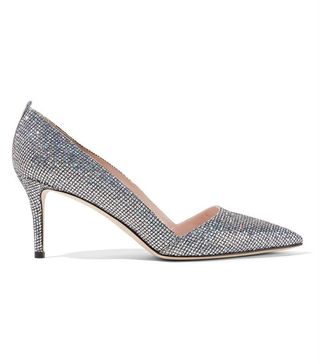 SJP Collection + Rampling Glitter Leather Pumps