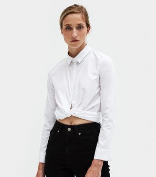 Stelen + Tie Front Top in White