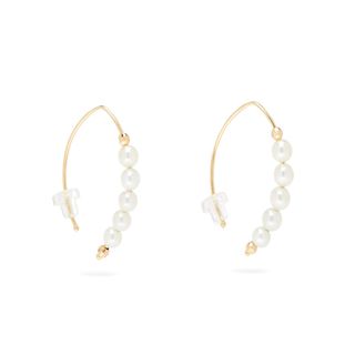 Mizuki + Freshwater Pearl & 14-karat Gold Small Earrings