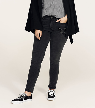 Violeta + Alexia Embroidery Super Slim-Fit Jeans
