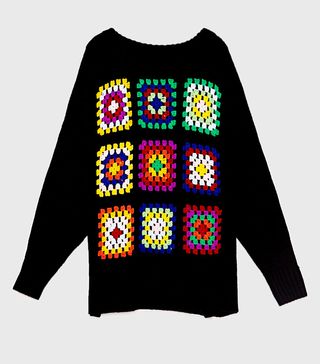Zara + Oversized Crochet Sweater
