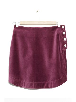 & Other Stories + Velvet Mini Skirt