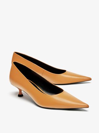 Zara + Leather Pointed Court Shoes