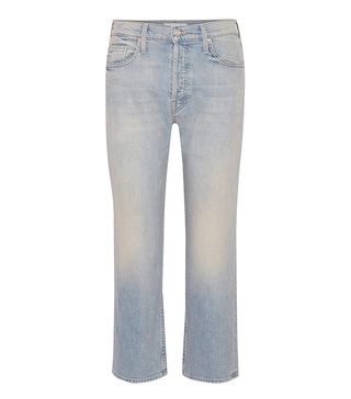 Mother + The Tomcat Cropped High-Rise Straight-Leg Jeans