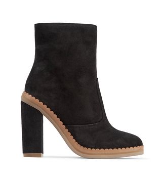 See by Chloé + Scalloped Suede Ankle Boots