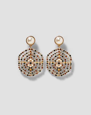 Zara + Multicoloured Pearl Earrings
