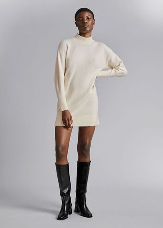 & Other Stories + Belted Mini Knit Dress