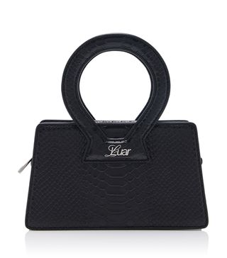 Luar + Small Ana Python-Embossed Leather Top Handle Bag
