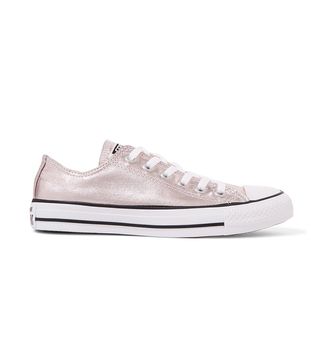 Converse + Chuck Taylor All Star Metallic Coated-Canvas Sneakers