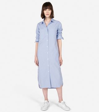 Everlane + Women's Striped Cotton Poplin Shirt Dress