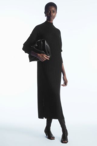 COS + Lightweight Merino-Wool Turtleneck Dress