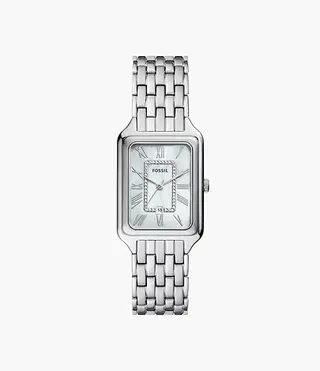 Fossil + Raquel Three-Hand Date Stainless Steel Watch