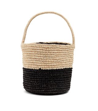 Sensi Studio + Bi-Colour Toquilla-Straw Basket Bag