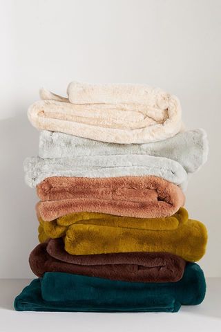 Anthroliving + Sophie Faux Fur Throw Blanket