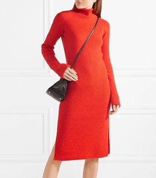 The Row + Moa Ribbed Wool and Cashmere-Blend Turtleneck Dress