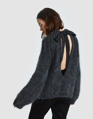 Ganni + The Julliard Mohair Open Back Pullover