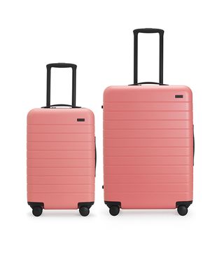 Away + Set of Two Luggage Set in Gray Malin in Coral