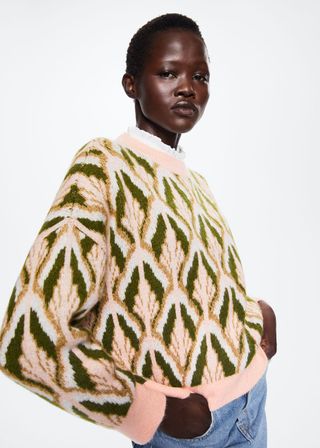 Mango + Oversize Printed Sweater