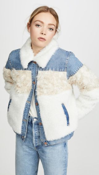 La Vie Rebecca Taylor + Fur & Denim Jacket