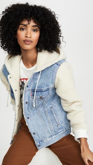 Levi's + Ex-Bf Sherpa Sleeve Trucker Jacket