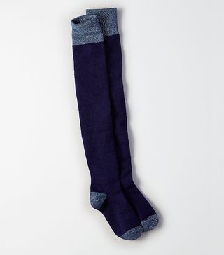 AEO + Fuzzy Metallic Over-the-Knee Socks