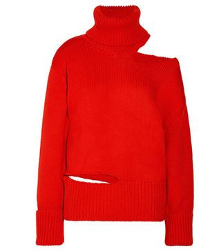 Monse + Cutout Wool Turtleneck Sweater