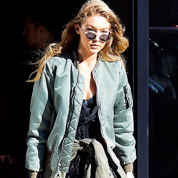 Gigi Hadid Wears Leather Like a '90s Supermodel—Photos