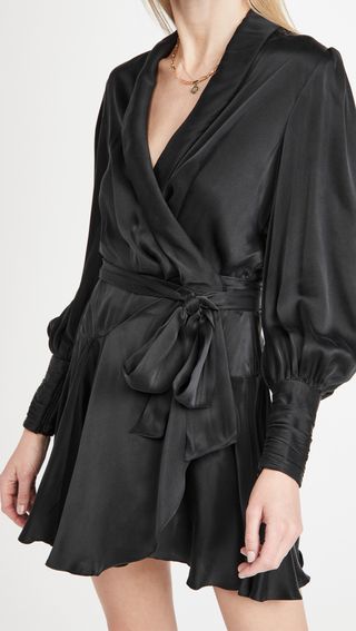 Zimmermann + Silk Wrap Mini Dress