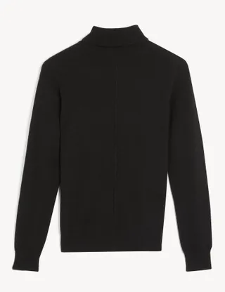 Jaeger + Wool Roll Neck Jumper With Cashmere