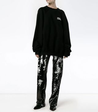 MSGM + Sequinned Wide Leg Trousers