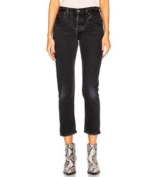 Re/Done Levi's + High Rise Ankle Crop Jeans
