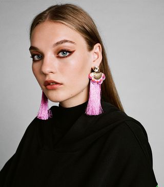 Zara + Earrings With Long Fringe