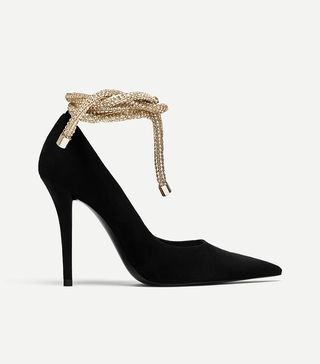 Zara + Tied High Heel D'orsay Shoes